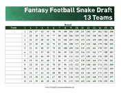 Snake Draft 13 Teams