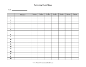 Swimming Event Time Tracker