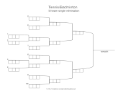 Tennis Single Elimination 10 Teams