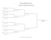 Tennis Single Elimination 8 Teams